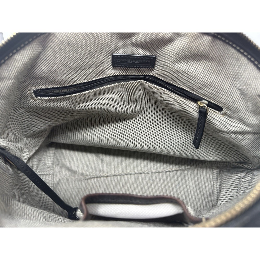 DOONEY & BOURKE Pebble Grain Double Pocket Satchel - Black - Picture 13 of 14